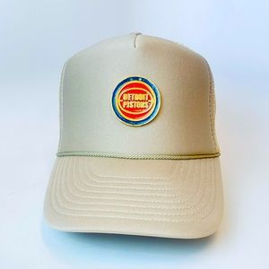 Detroit Pistons Hat Vintage Gold Pendant